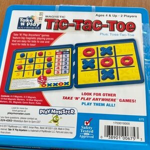 Magnetic Tic-Tac-Toe Game - Blue and Yellow